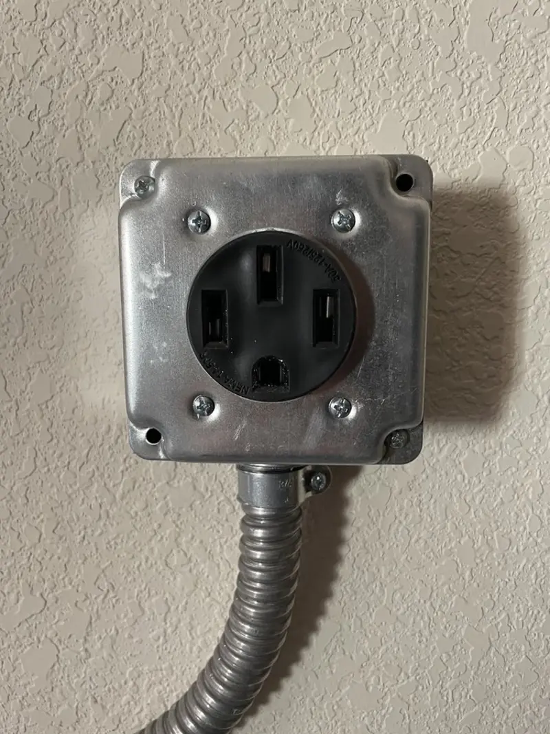 NEMA 14-50 outlet installed for Smart Home Electrical in Fort Madison